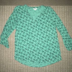 !SOLD! NWOT Crown & Ivy Bicycle Print Top